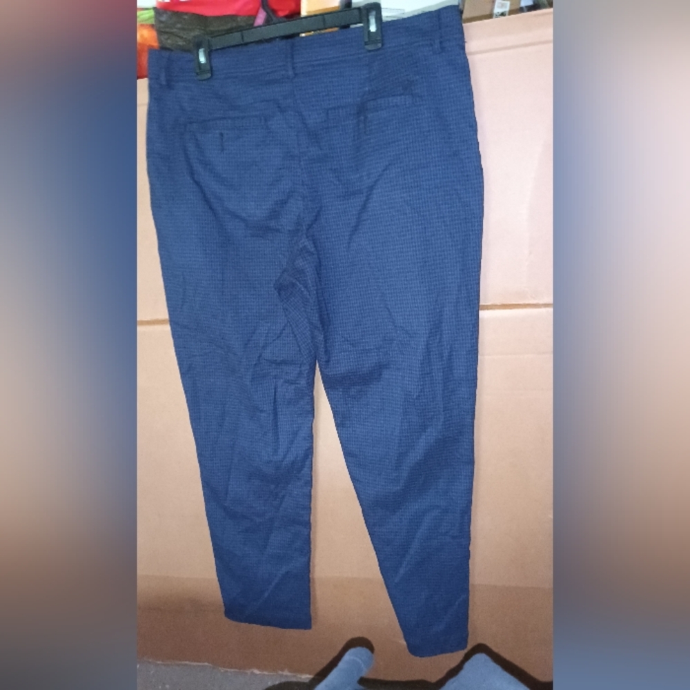 Men's Classic Blue Checkered Chinos